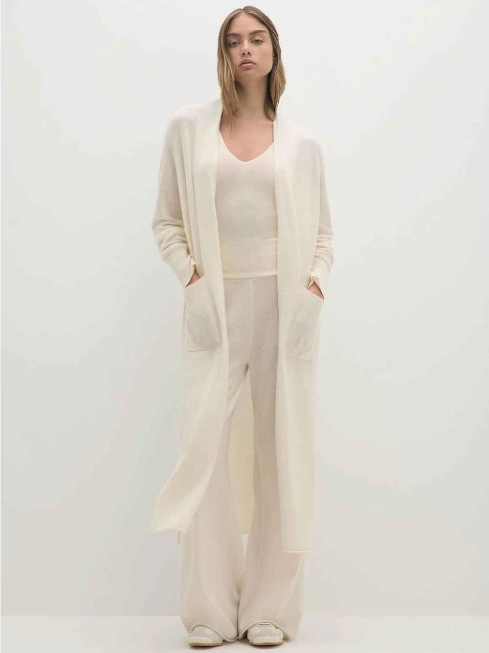 Naked Cashmere Cashmere Duster Cardigan Sz L perfect condition